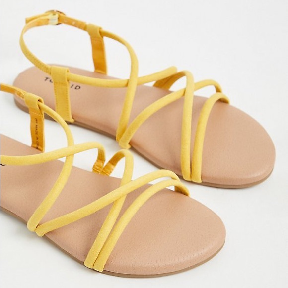 torrid Shoes - Torrid  yellow faux suede strappy sandal 8.5w